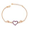 Gümüş Rose Kalpli Sen Ben Bayan Bileklik