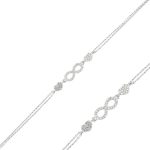 Gümüş Sonsuzluk Bayan Bileklik