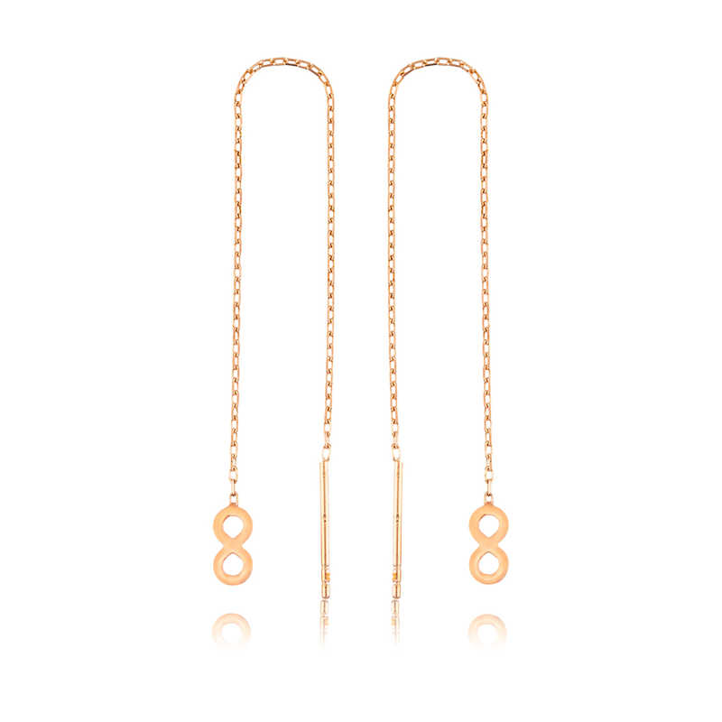 Gümüş Zincirli Sonsuzluk Küpe