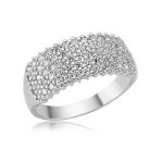 Gümüş Yarım Tur Bayan Yüzük