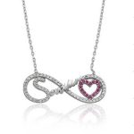 Gümüş Sevgilim Yazılı Sonsuzluk Bayan Kolye