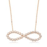 Gümüş Rose Sonsuzluk Bayan Kolye