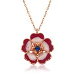 Gümüş Manolya Çiçeği Bayan Kolye