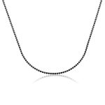 ​Gümüş Siyah Küçük Top Zincir