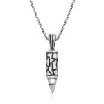 Gümüş Kurşun Erkek Kolye