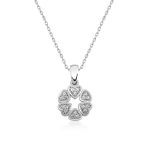 Gümüş Kalp Çemberi Bayan Kolye