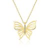​Gümüş Gold Bahar Kelebeği Bayan Kolye