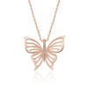 ​Gümüş Rose Bahar Kelebeği Bayan Kolye