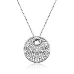 Gümüş Etnik Desenli Bayan Kolye