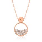 Gümüş Rose Çiğ Damlası Bayan Kolye