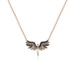 ​Gümüş Rose Mikail Meleği Bayan Kolye