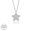 Swarovski Taşlı Gümüş Yıldız Bayan Kolye
