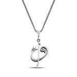 Gümüş Elif Vav Yazılı Kolye