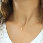 Gümüş Gold 3 Boyutlu E Harf Bayan Kolye