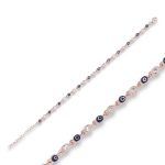 ​Gümüş Rose Nazar Boncuklu Bileklik