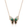Gümüş Rose Minimal Kelebek Bayan Kolye