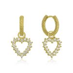 Gümüş Halka Kalp Bayan Küpe