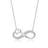 Gümüş Kalpli Sonsuzluk Bayan Kolye