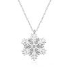 Gümüş Rodyum Kar Tanesi Bayan Kolye