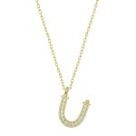 Gümüş Gold Ü Harfi Kadın Kolye
