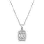 Gümüş Baget Taşlı Kadın Kolye