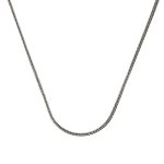 Gümüş 2 mm Tilki Kuyruğu 55 Cm Zincir