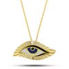 Gümüş Gold Gecenin Gözü Kadın Kolye