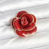 Kırmızı Gül Model Broş