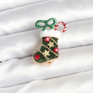 Yılbaşı Çorabı Temalı Broş