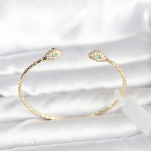 Pirinç Gold Renk Yılan Model Bileklik