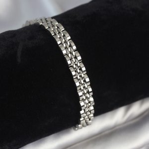 316L Çelik 7 mm Kalınlıkta Gümüş Renkli Erkek Bileklik