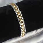 316L Çelik Gold ve Gümüş Renk 9 mm Kalınlık Erkek Bileklik