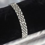 316L Çelik 9 mm Kalınlıkta Gümüş Renkli Erkek Bileklik