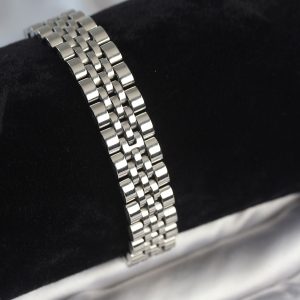 316L Çelik 12 mm Kalınlıkta Gümüş Renkli Erkek Bileklik