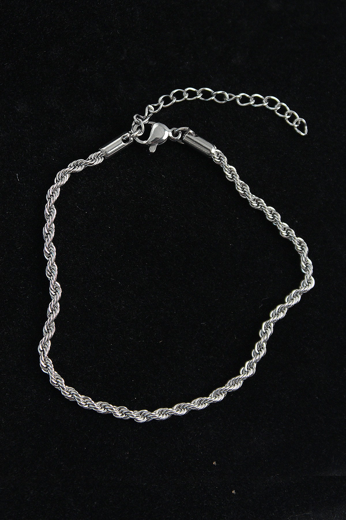 316L Çelik Burgu Model Gümüş Renk Erkek Bileklik