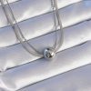 316L Çelik Çift Zincirli Gümüş Renk Topçuk İtalyan Model Kolye
