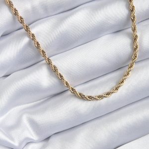 316L Çelik Gold Renk 60 cm Burgu Model Kadın Kolye