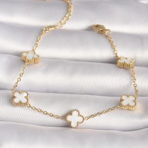 316L Çelik Gold Renk Baby Boy Yonca Model Kadın Bileklik