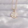 316L Çelik Gold Renk Beyaz Mineli Karışık Figürlü Tarot Kolye
