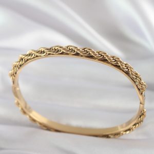 316L Çelik Gold Renk Burgu Zincir Model Kadın Kelepçe