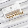 316L Çelik Gold Renk Kadın Küpe Seti