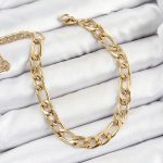 316L Çelik Gold Renk Kalın Zincir Erkek Bileklik