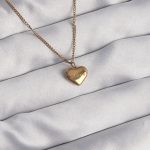 316L Çelik Gold Renk Kalp Model Love Kolye