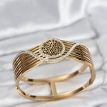 316L Çelik Gold Renk Yaşam Ağacı Modelli Kadın Kelepçe Bileklik