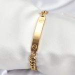 316L Çelik Gold Renk Yazı Yazmaya Uygun Kadın Bileklik