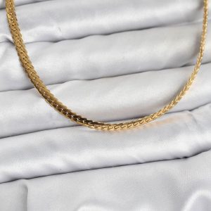 316L Çelik Gold Renk Zincir Kadın Kolye