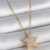 316L Çelik Gold Renk Zincir Zirkon Taşlı Yıldız Model Kadın Kolye