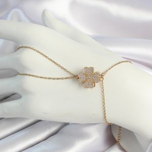 316L Çelik Gold Renk Zincirli Dönen Yonca Figürlü Şahmeran