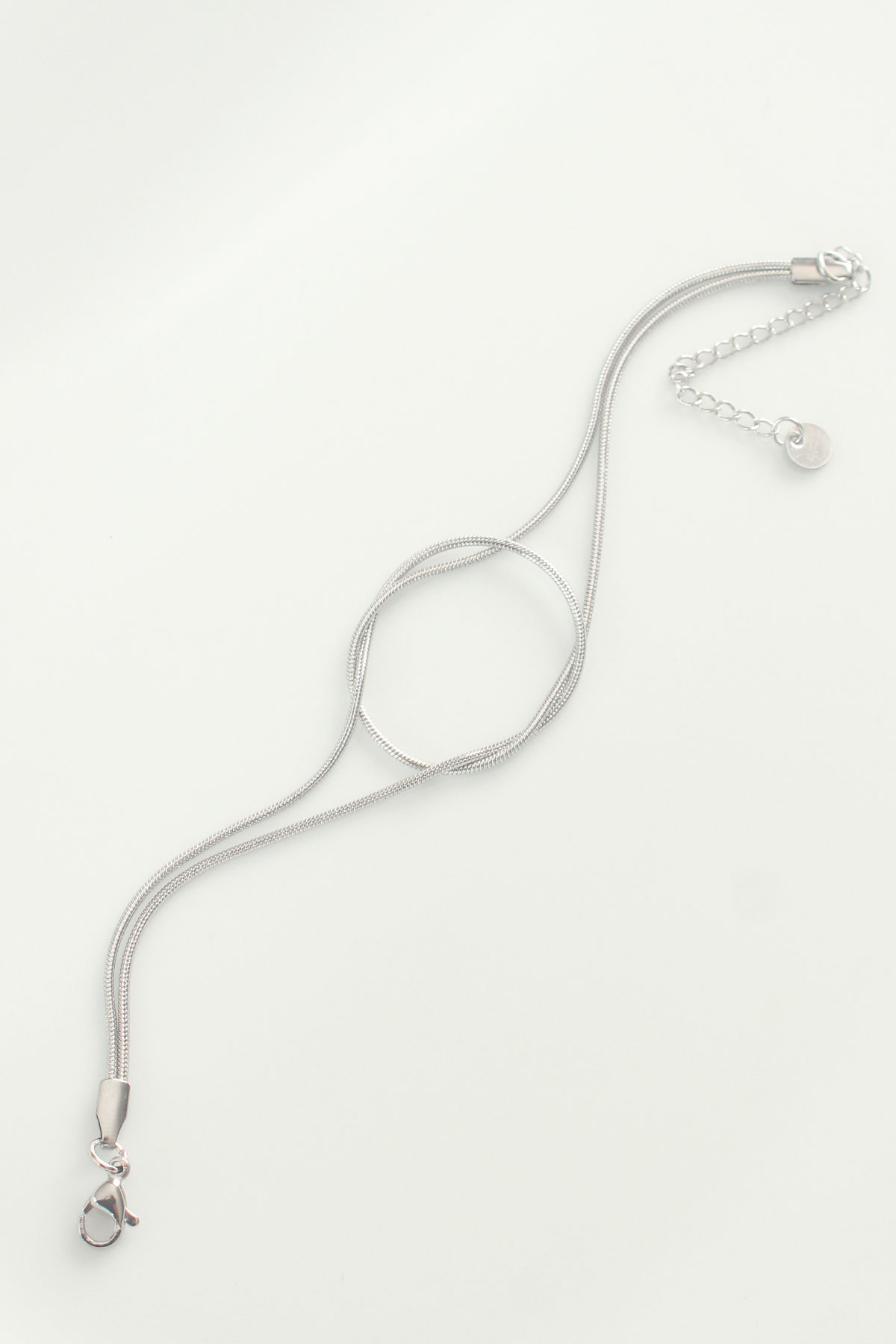 316L Çelik Gümüş Renk Düğüm Model Bileklik