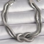 316L Çelik Gümüş Renk Düğüm Model Kadın Bileklik